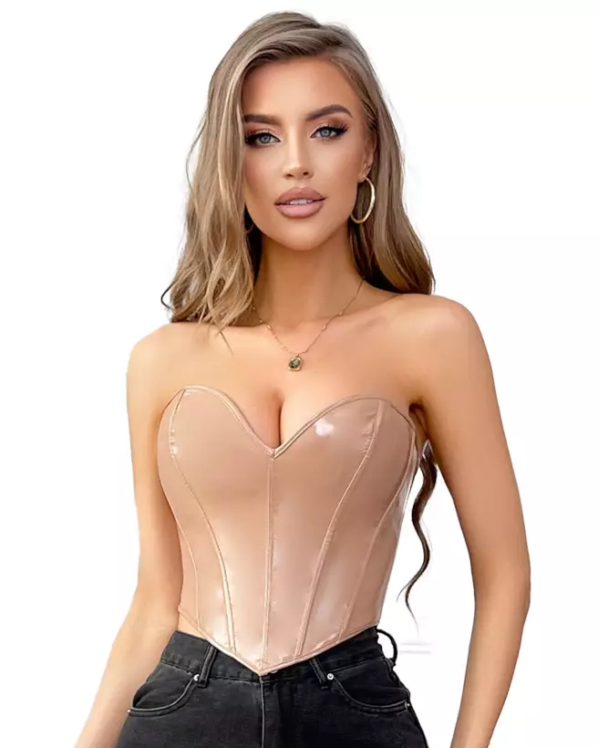 Corset Paris Hollywood Vinyle Chair Taille M/L pour élégance et confort-1