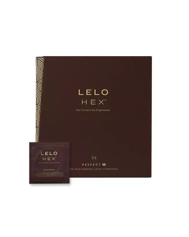 Image des préservatifs LELO HEX XL X36 grande taille et haute durabilité-1