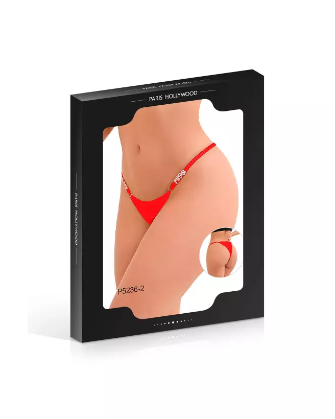 Image du string STG MISS ROUGE de Paris Hollywood, lingerie féminine élégante et confortable-2