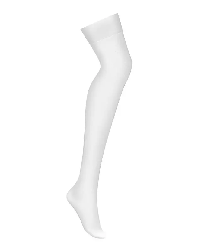 Bas S800 blanc Obsessive, lingerie élégante et confortable-5