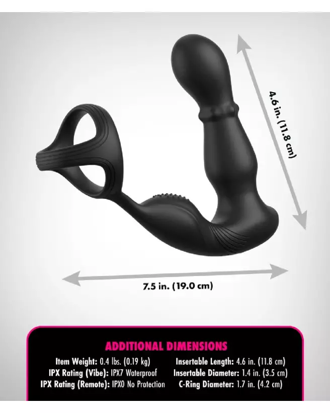 Image de l'AFE Ass-Gasm Slide&Glide Black, stimulateur prostatique de Anal Fantasy Elite-5