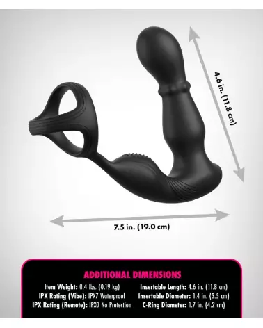 Image de l'AFE Ass-Gasm Slide&Glide Black, stimulateur prostatique de Anal Fantasy Elite-5