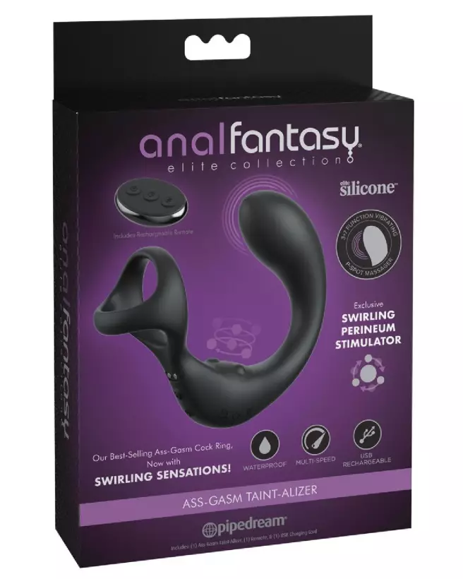 Image du stimulateur de prostate AFE Ass-Gasm Taint-Alizer Black par Anal Fantasy Elite-1