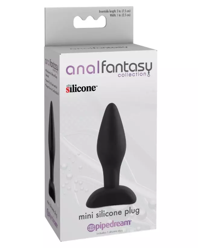 AFC Mini Silicone Plug Black par Analfantasy Collection, sextoy anal de haute qualité-1