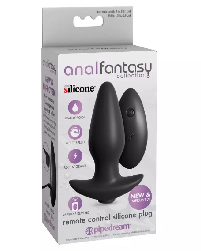 Image du Plug Anal Silicone Noir AFC de AnalFantasy Collection, parfait pour débutants et utilisateurs avancés-1