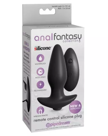 Image du Plug Anal Silicone Noir AFC de AnalFantasy Collection, parfait pour débutants et utilisateurs avancés-1
