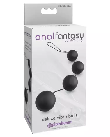 Image AFC Deluxe Vibro Balls Black de Analfantasy - Chapelet Anal Premium-1