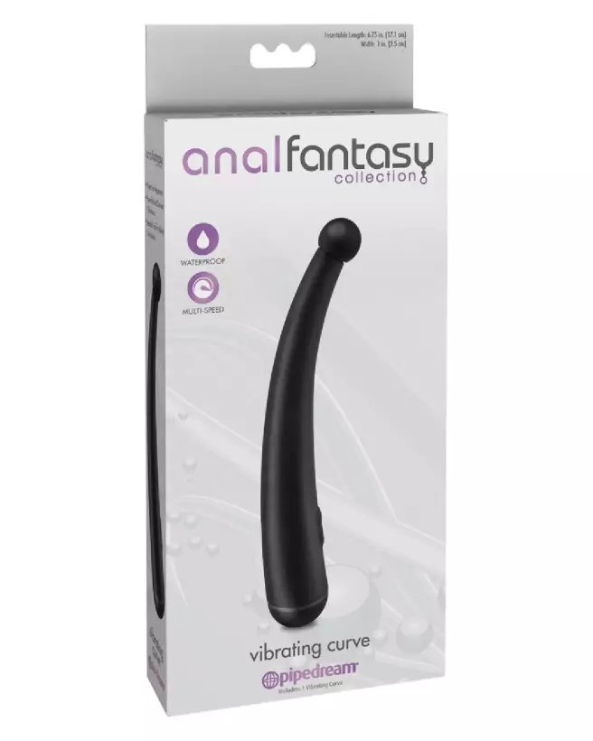 Image du AFC Vibrating Curve Black, chapelet anal vibrant de Anal Fantasy Collection pour plaisir intensif.-1