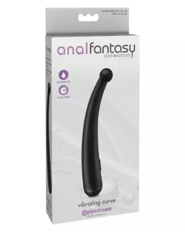 Image du AFC Vibrating Curve Black, chapelet anal vibrant de Anal Fantasy Collection pour plaisir intensif.-1