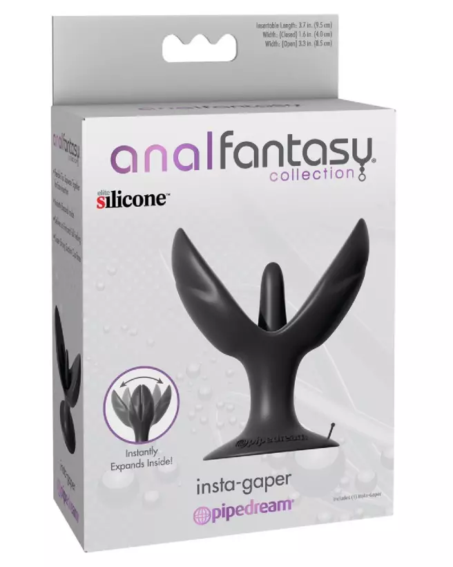 Image du plug anal AFC Insta-Gaper Black de Analfantasy Collection, conçu pour confort et sécurité-1