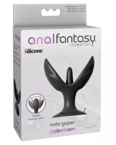 Image du plug anal AFC Insta-Gaper Black de Analfantasy Collection, conçu pour confort et sécurité-1
