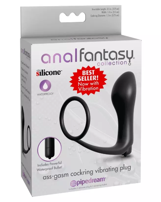 Image Ass-Gasm Cockring Vibrant de Analfantasy pour stimulation prostatique et plaisir intensifié-1