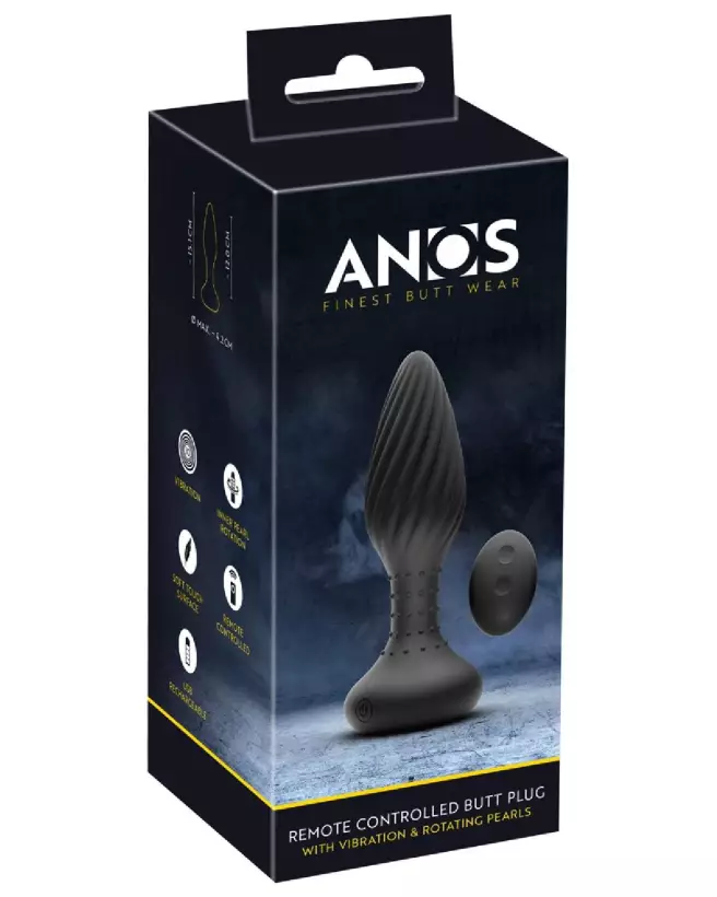Image du Plug Anal à Perles Rotatives ANOS pour stimulation intense-1