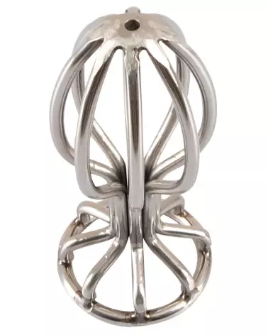 Image du Plug Anal ANOS Metal Cage Butt Plug 2.8 en métal, vue détaillée et ergonomique-3