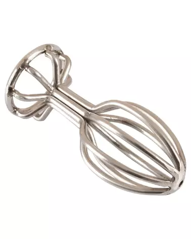 Image du Plug Anal ANOS Metal Cage Butt Plug 2.8 en métal, vue détaillée et ergonomique-4