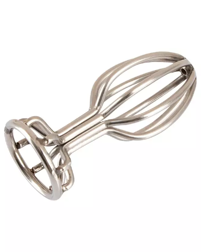 Image du Plug Anal ANOS Metal Cage Butt Plug 2.8 en métal, vue détaillée et ergonomique-5