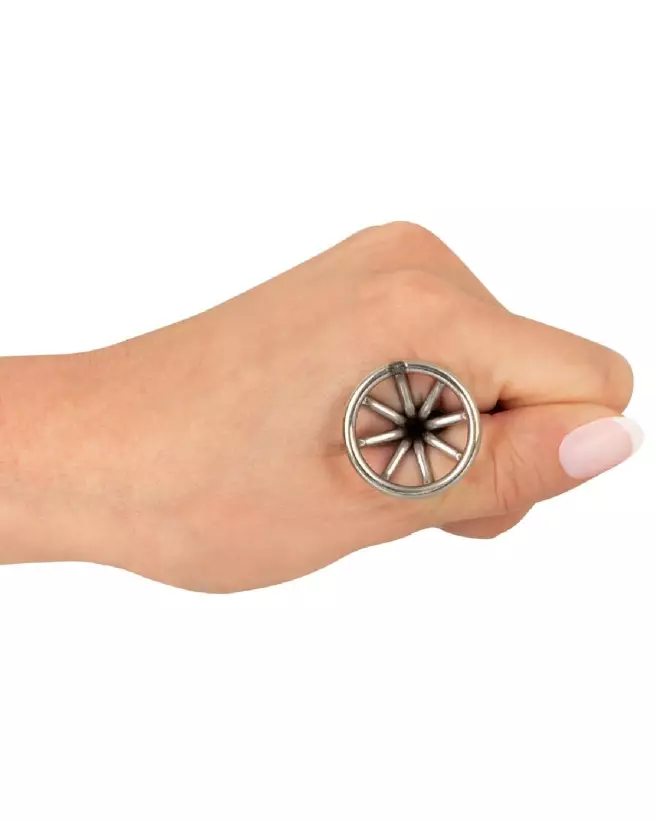 Image du Plug Anal ANOS Metal Cage Butt Plug 2.8 en métal, vue détaillée et ergonomique-7