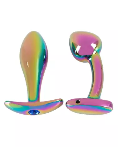 Image du set de plugs anaux métalliques Anos en arc-en-ciel-3