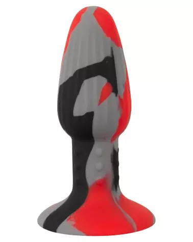 Plug Anal ANOS Triple Color Butt Plug W en silicone coloré pour plaisir anal intensifié-3