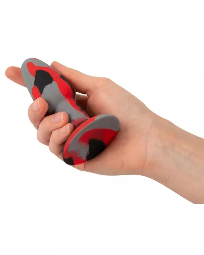 Plug Anal ANOS Triple Color Butt Plug W en silicone coloré pour plaisir anal intensifié-5