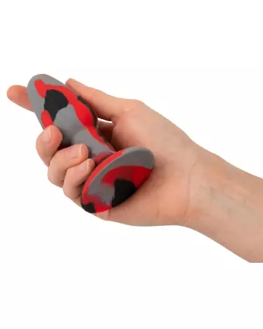 Plug Anal ANOS Triple Color Butt Plug W en silicone coloré pour plaisir anal intensifié-5