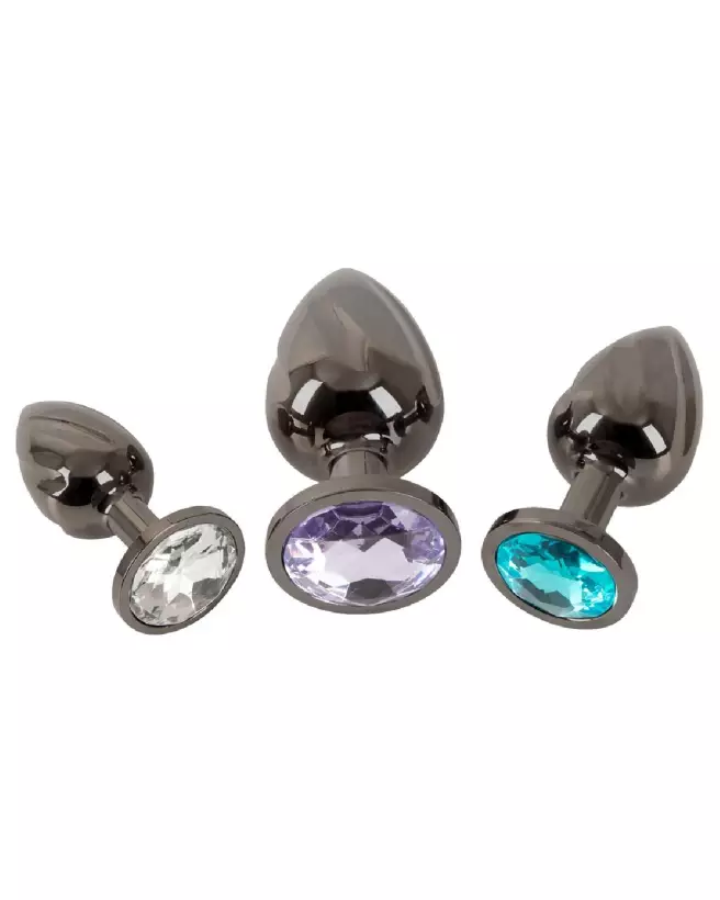 Image du set de plugs anaux ANOS Diamo en métal, idéal pour tous niveaux-5
