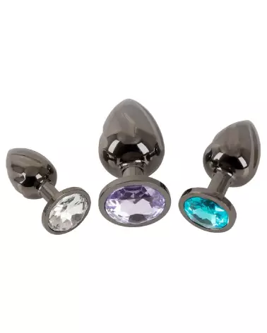 Image du set de plugs anaux ANOS Diamo en métal, idéal pour tous niveaux-5