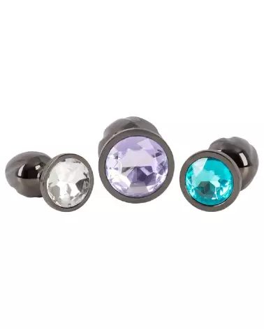 Image du set de plugs anaux ANOS Diamo en métal, idéal pour tous niveaux-6