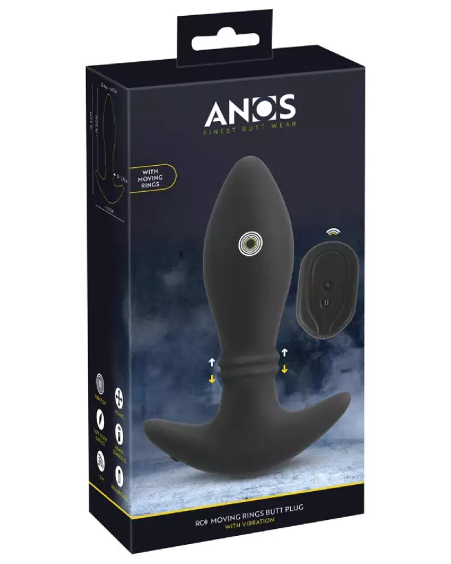 Image du ANOS RC Moving Rings Butt Plug avec anneaux mobiles pour une expérience anale intense-1
