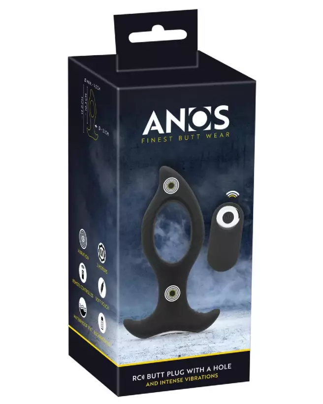 Image ANOS RC Butt Plug avec trou pour stimulation anale intensive-1