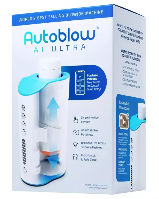 Image de l'Autoblow AI Ultra EU Plug, masturbateur automatisé avec technologie AI pour une expérience personnalisée-1