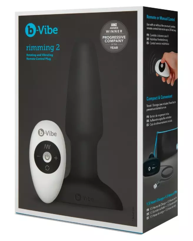 Image du b-Vibe Rimming Plug Black, plug anal avec technologie rimming-1