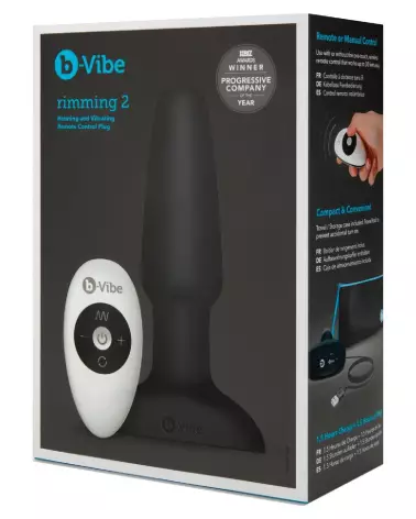 Image du b-Vibe Rimming Plug Black, plug anal avec technologie rimming-1
