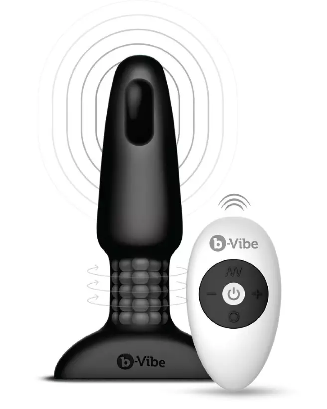 Image du b-Vibe Rimming Plug Black, plug anal avec technologie rimming-2