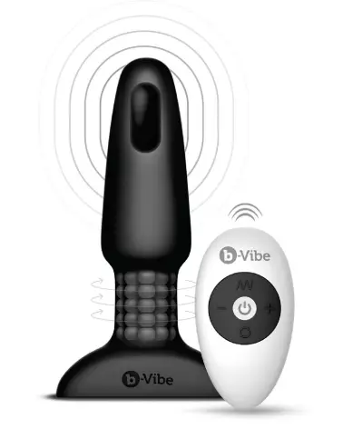 Image du b-Vibe Rimming Plug Black, plug anal avec technologie rimming-2