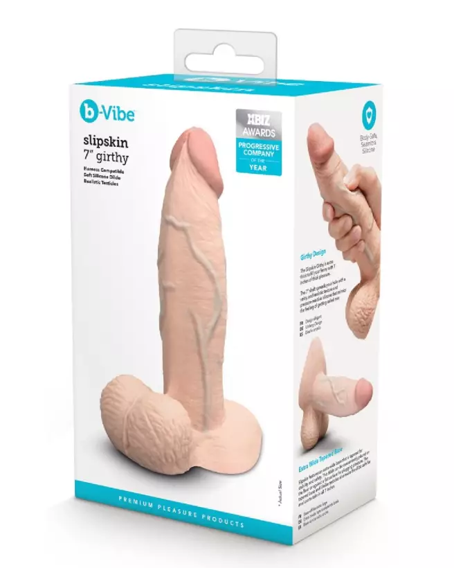 Image du Sextoy Réaliste b-Vibe Slipskin 7" Girthy Crea, haute qualité et sensation authentique-1