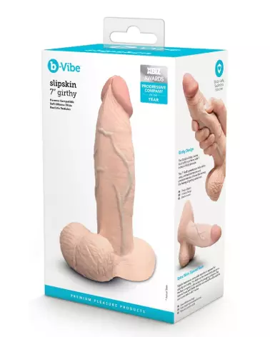 Image du Sextoy Réaliste b-Vibe Slipskin 7" Girthy Crea, haute qualité et sensation authentique-1