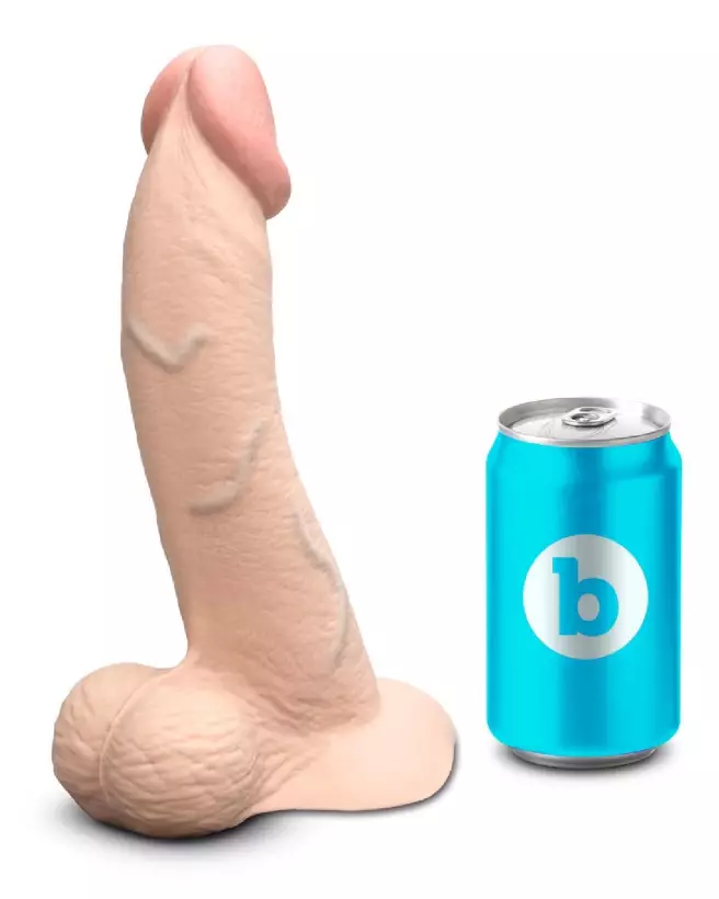 Image du b-Vibe Slipskin 9" Curved Crea, sextoy réaliste haut de gamme-2