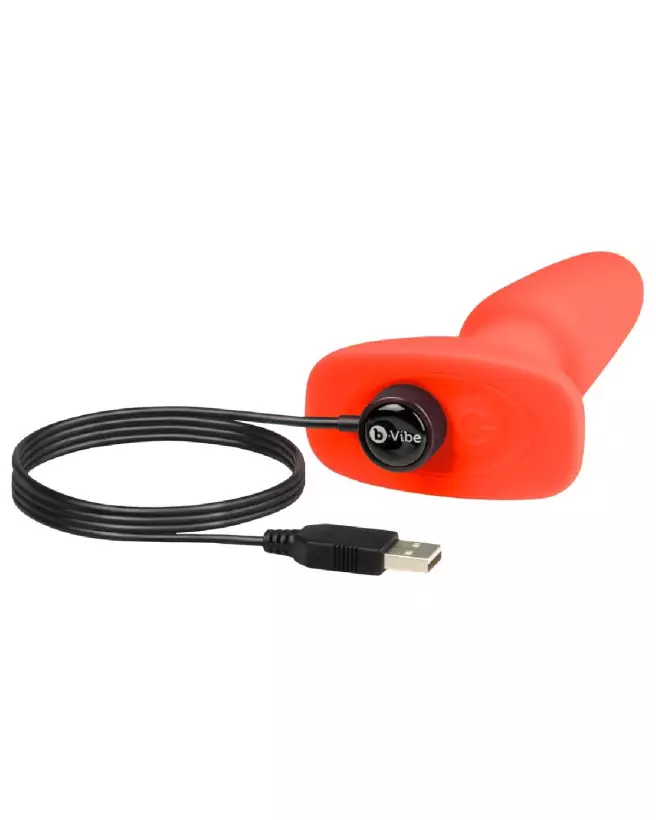 b-Vibe Rimming Plug 2 Orange pour stimulation anale avancée-7