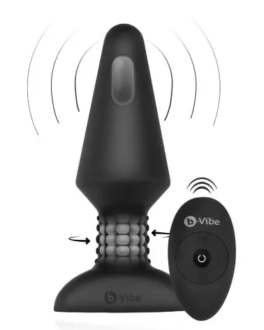 Image b-Vibe Rimming XL, plug anal avancé avec télécommande-2