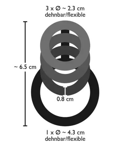 Image du Bad Kitty Ring Quartett, cockring durable et confortable pour améliorer performance et plaisir-7
