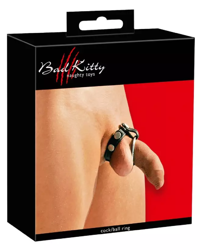 Leather Strap Bad Kitty, cockring en cuir de haute qualité pour endurance et confort-1