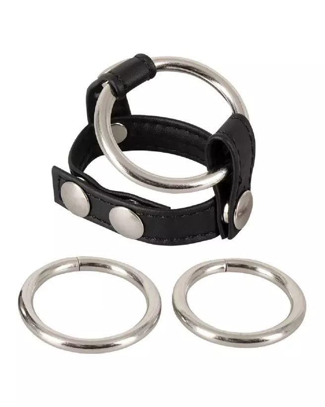 Leather Strap Bad Kitty, cockring en cuir de haute qualité pour endurance et confort-2