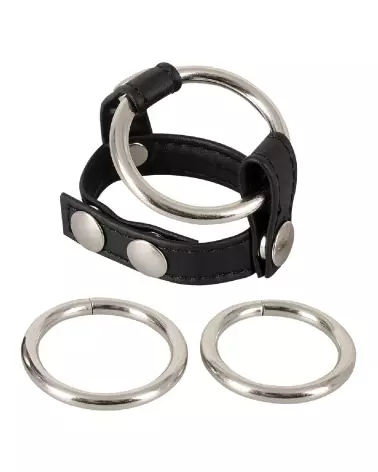 Leather Strap Bad Kitty, cockring en cuir de haute qualité pour endurance et confort-2