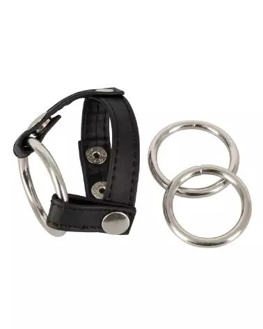 Leather Strap Bad Kitty, cockring en cuir de haute qualité pour endurance et confort-3