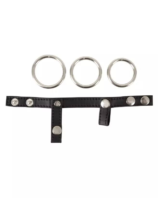Leather Strap Bad Kitty, cockring en cuir de haute qualité pour endurance et confort-4