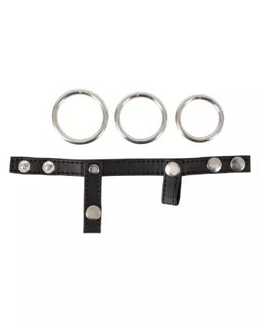 Leather Strap Bad Kitty, cockring en cuir de haute qualité pour endurance et confort-4