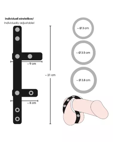 Leather Strap Bad Kitty, cockring en cuir de haute qualité pour endurance et confort-7