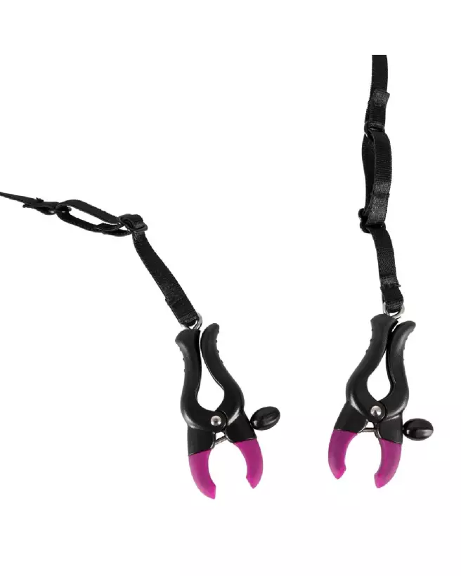 Image BK Pearl String & Silicone Clamp de Bad Kitty, pinces à tétons et clitoris en silicone avec perles-4
