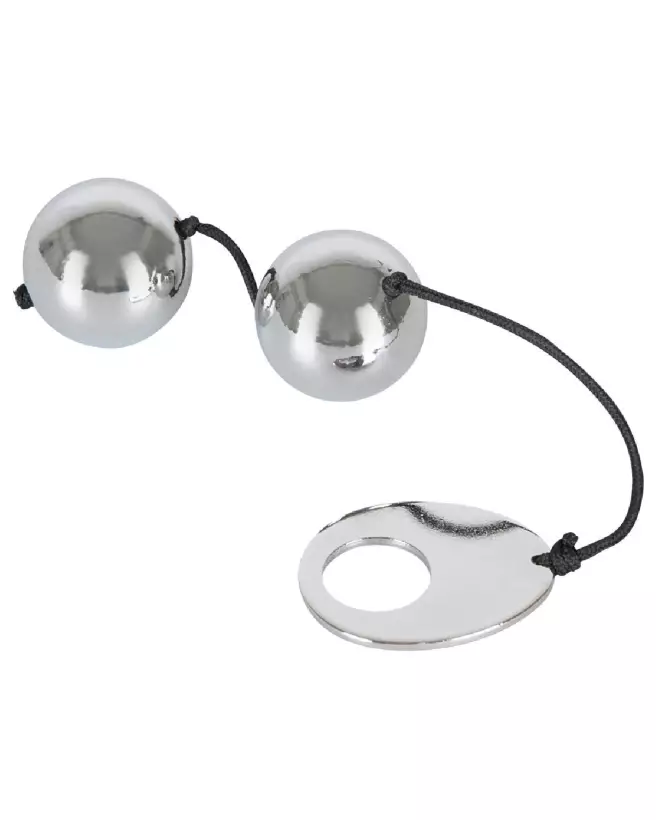 Image des Boules de Geisha Métalliques Bad Kitty pour exercices de Kegel et plaisir intime-2